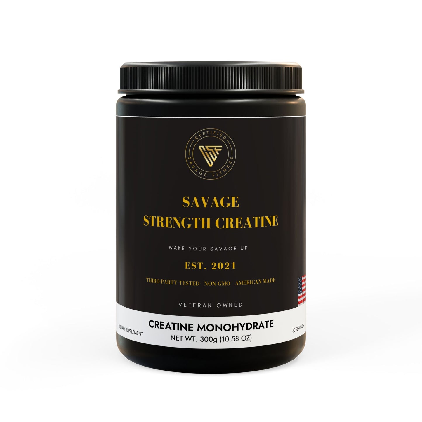 Savage Strength Creatine Monohydrate (300g, 10.58oz)